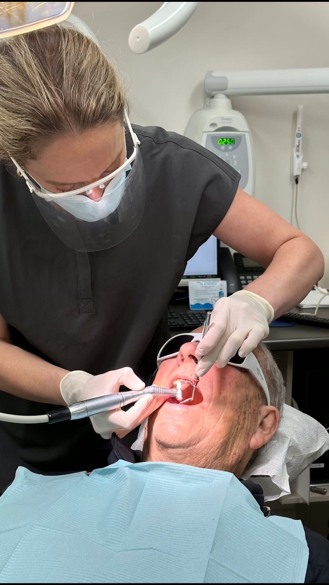 Dr Suzanne treating a patient